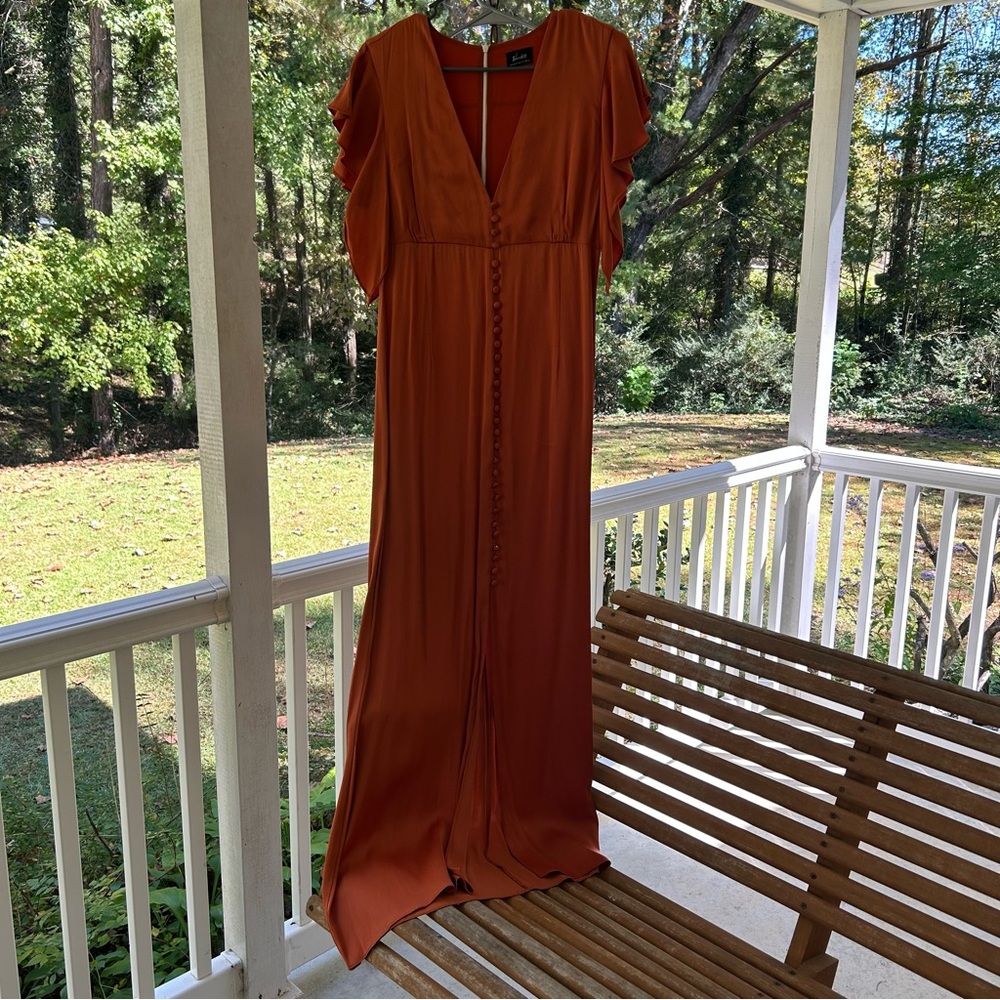 Elegant Orange Maxi Dress
